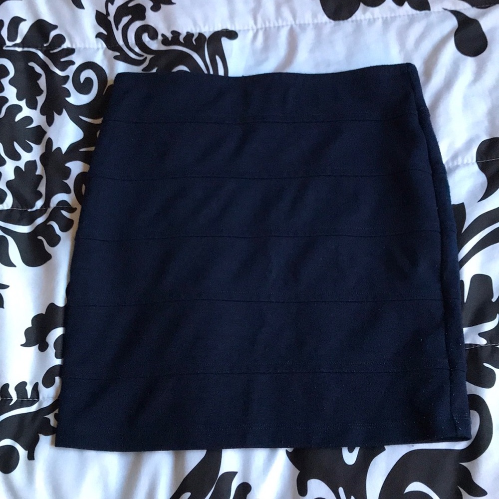 Navy Blue Mini Skirt